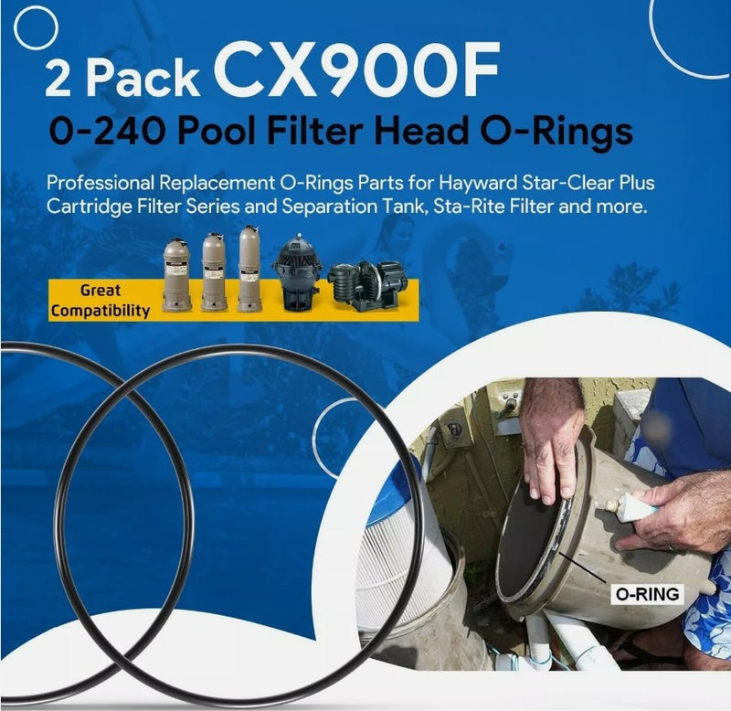 CX900F O-Ring for Hayward Star-Clear Plus Cartridge Filter C751 C900 C1200 2PCS