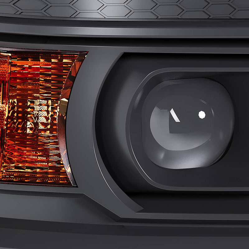 DURAFORCE Projector Headlights for GMC Sierra 1500 2500HD 3500HD 2014-2015 Pair