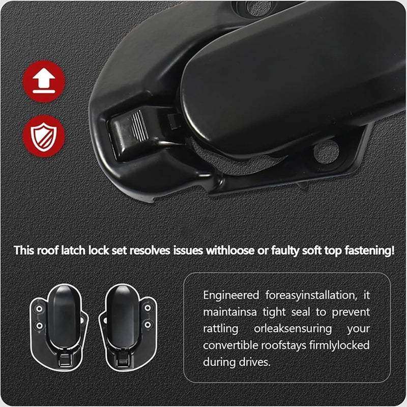 Soft Top Convertible Roof Latch Lock Set Left & Right for Mazda Miata 1990-2003