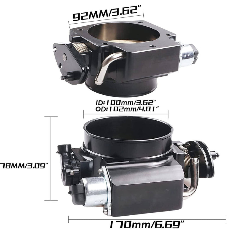 LS 92MM Throttle Body with Position Sensors TPS IAC Throttle Gas Cable Kit