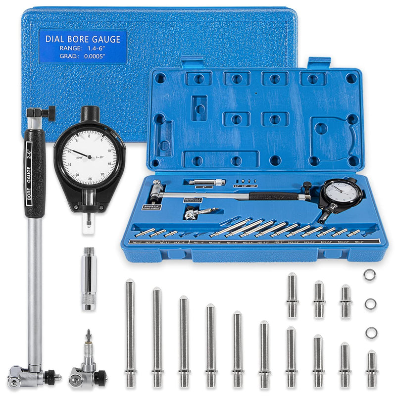 52-646-400-0 Cylinder Dial Indicator Bore Gauge 1.4" To 6" Measuring Range