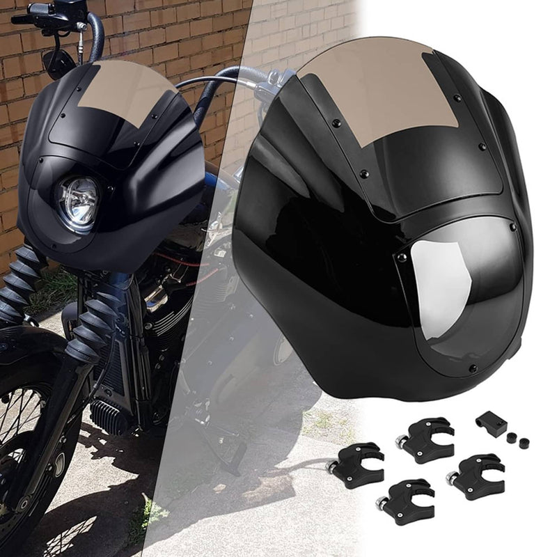 Motorcycle Quarter Fairing Windshield Kit 49mm Fork Clamps for Harley StreetBob