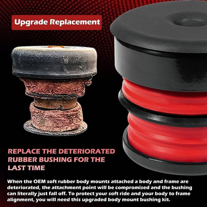 Silicone Body Mount Bushing Kit for Ford F250 F350 Super Duty Crew Cab 2008-2016