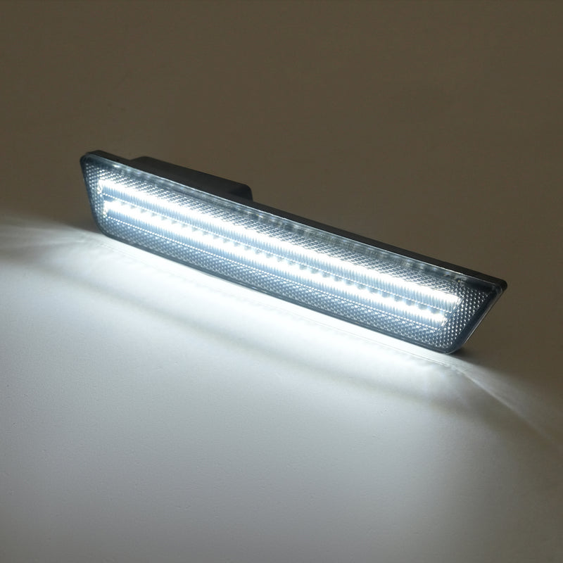 White/Smoke Rear Bumper LED Side Marker Lights for Dodge Charger 2011-2014 Pair