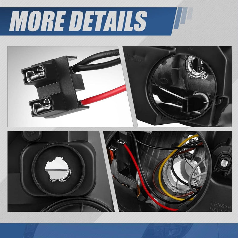 BlacK Left & Right Headlights w DRL for 14-22 Dodge Ram ProMaster 1500 2500 3500