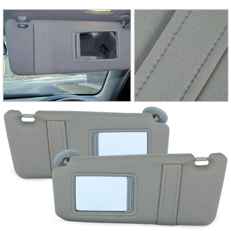 Sun Visor Left & Right Side With Sunroof Gray for Toyota Camry 2007-2011 Pair