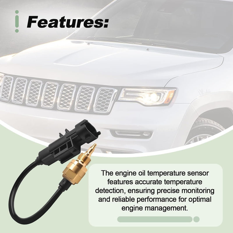 Engine Oil Temperature Sensor for 2015-2020 Jeep Renegade 2.4L 68119586AA