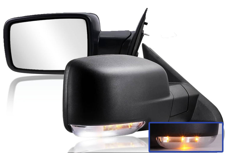 2Pcs Mirrors for Ram 1500 2013-2019 Power Fold Heated Puddle Light
