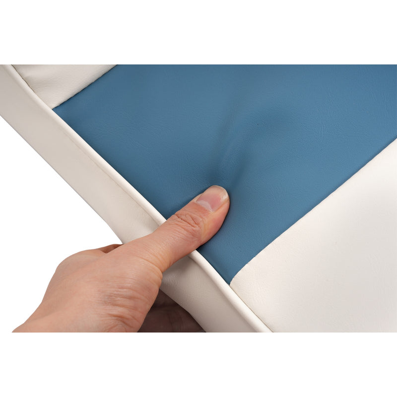 #8WD95-1B-204 28" Pontoon Bench Seat Cushion Set Navy White Blue