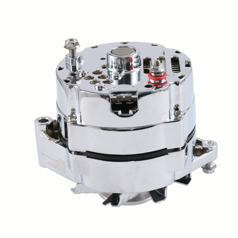 ADR0335-C Chrome Alternator for SBC BBC Chevy GM 1 Wire Street Rod High Output
