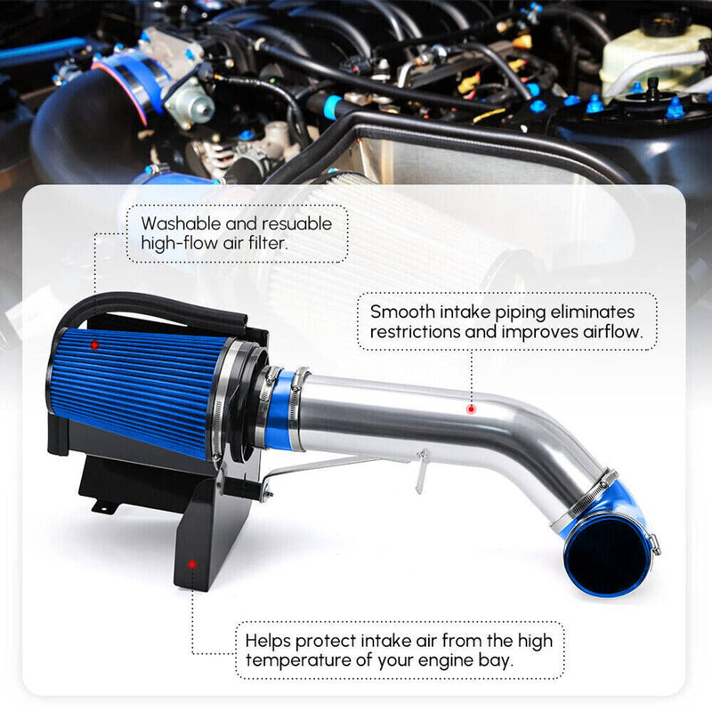 4 Inch Cold Air Intake System & Heat Shield for Chevy GMC V8 4.8L 5.3L 6.0L