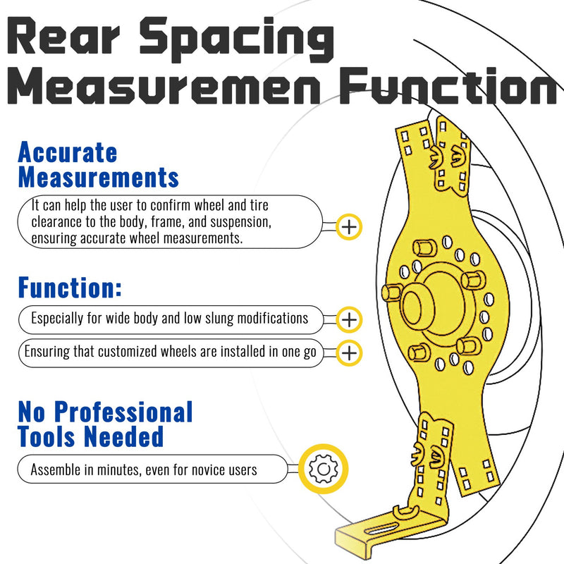 5-Lug Pattern Wheel Fitment Simulator for 14-22 Inch Tire Size Mockup