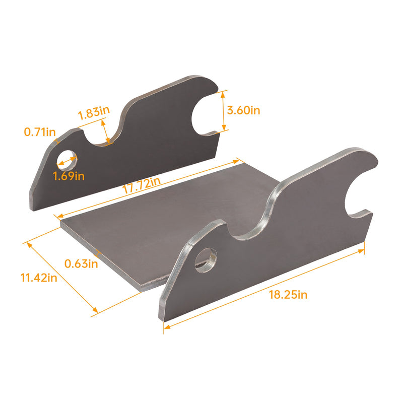 Quick Tach Bracket Bucket Ear Attachment Plate for Kubota U55 KX057 KX191