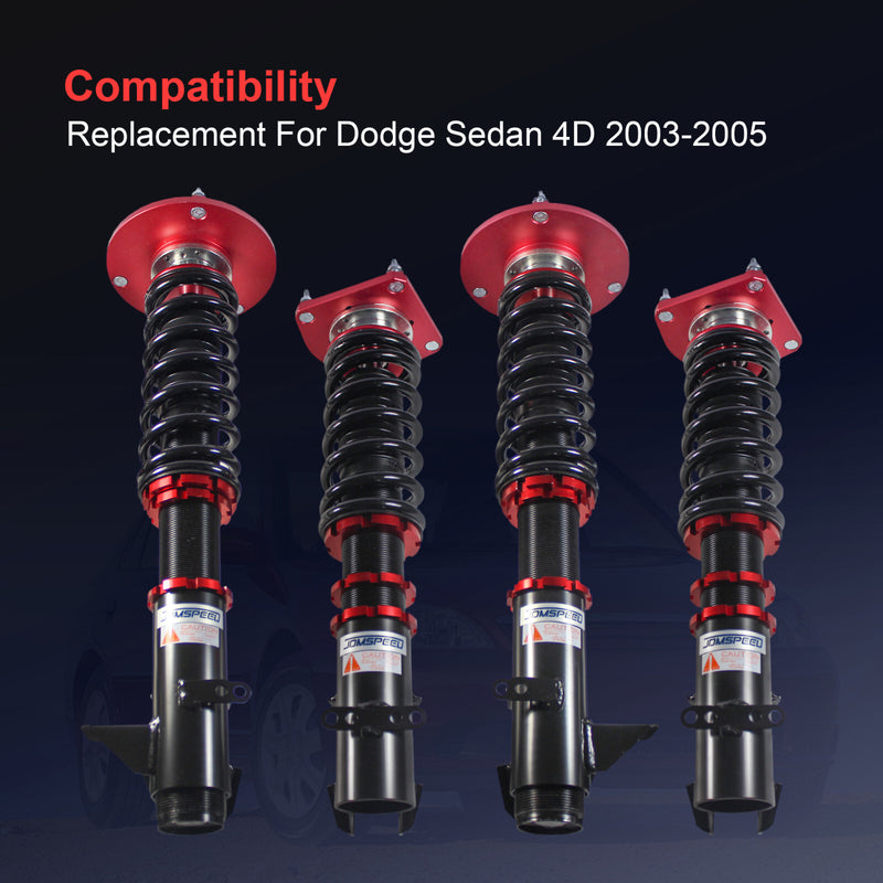 JDMSPEED Coilovers Strut Shock Suspension Kit for Dodge Neon SRT-4 2.4L 2003-200