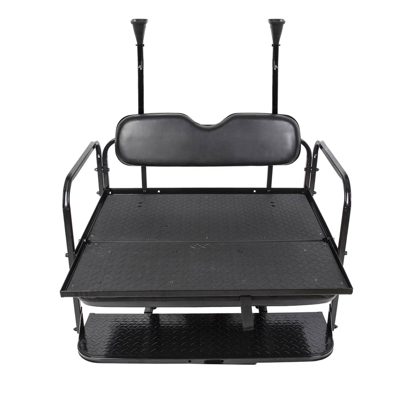 Golf Cart Flip Rear Back Seat Kit Black for Club Car Precedent Tempo Onward 04+