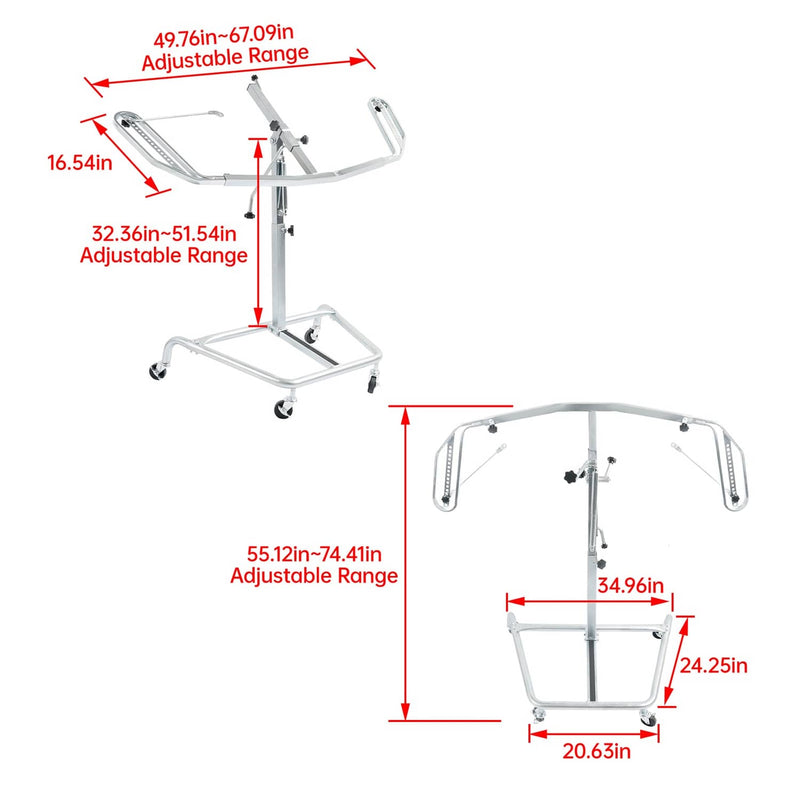 DURAFORCE Bumper Paint Holder Stand Auto Body Panel Repair Rack for Painting Garage Tool