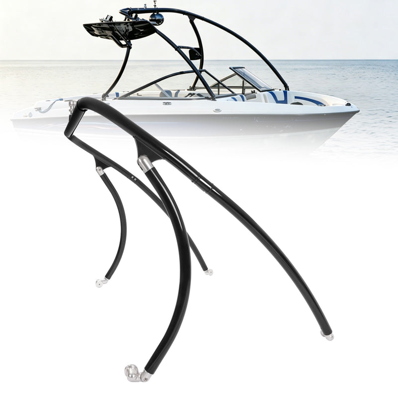 Wakeboard Tower for Most Boat 62"-103" Wide Aluminum Black