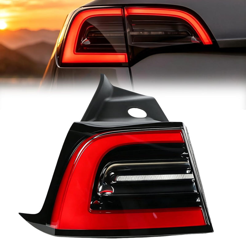 LED Tail Light Assembly Left Driver Rear for Tesla Model Y 4Pins 2019-2024