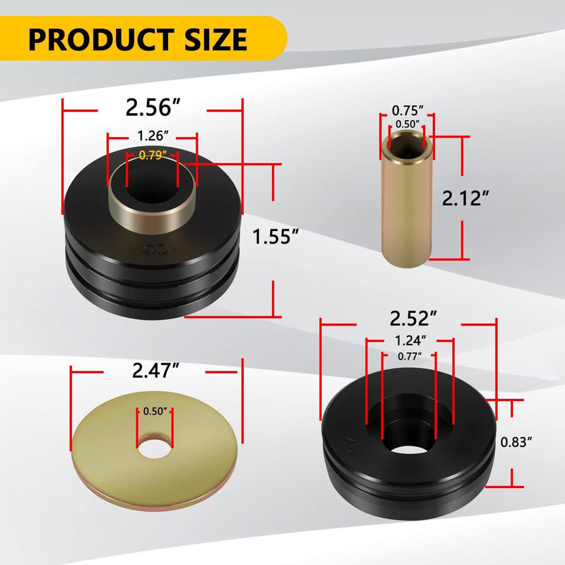 9.4102G Body Mounting Bushing Kit Universal Mount With Washers