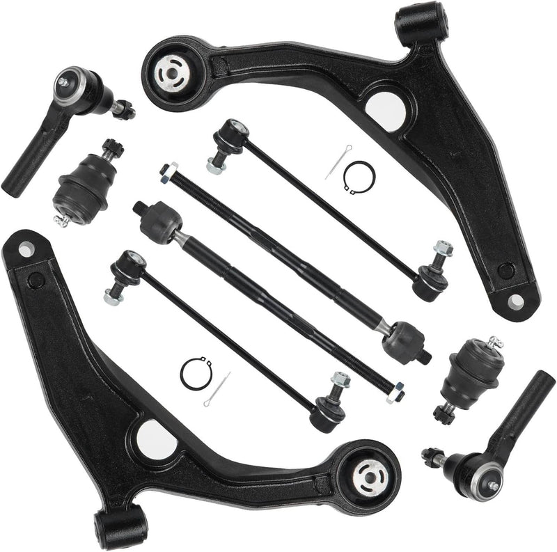 Front Lower Control Arms Sway Bar Tie Rods Kit for Dodge Journey 12Pcs