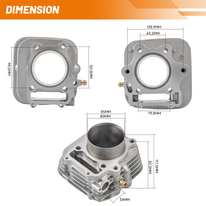 80mm Cylinder Piston Ring Gasket Kit for Honda Sportrax TRX300EX