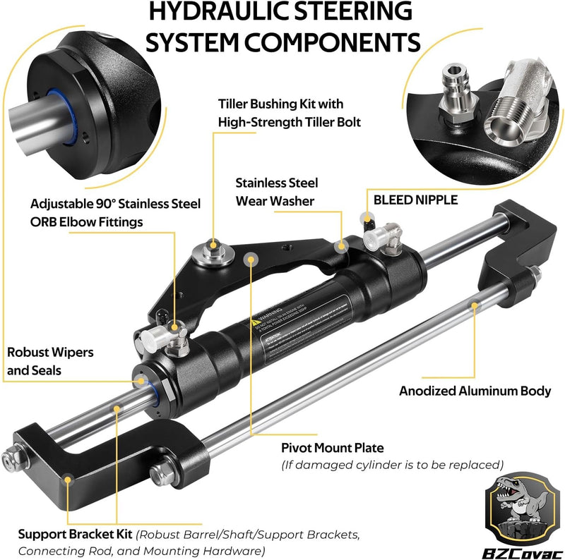HC5345-3 Marine Hydraulic Steering Cylinder 300HP Outboard Pump