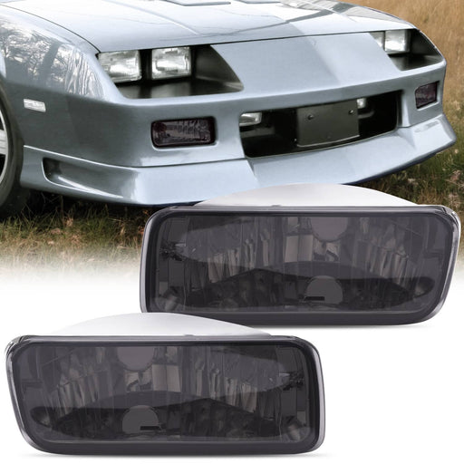 DURAFORCE Smoke Lens Bumper Turn Signal Light Assembly for Chevy Camaro 1985-1992