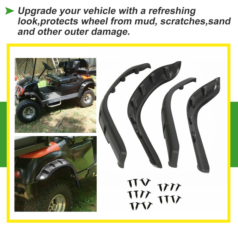 Front Rear Fender Flares w/Hardware for Yamaha G14 G16 G19 G20 G22 Golf Cart