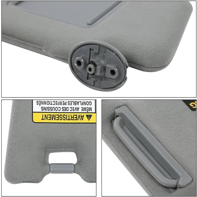Sun Visor Pair LH Driver RH Passenger for Toyota Tacoma 2005-2015 Gray