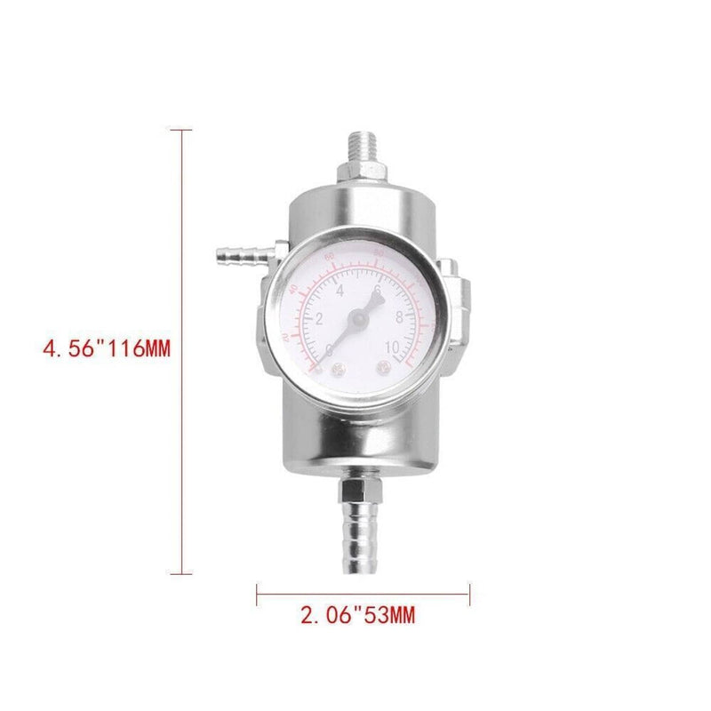 Adjustable Fuel Pressure Regulator Kit with 0-140 Psi Gage Hose Universal