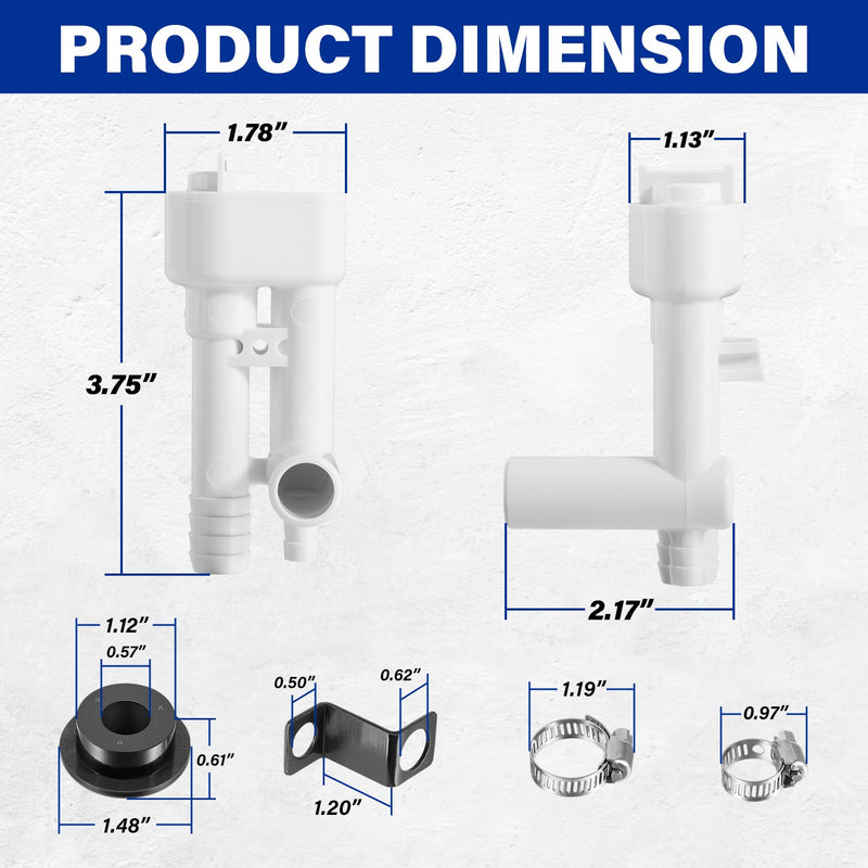 385230335 Toilet Vacuum Breaker Kit with Diverter Valve for Dometic
