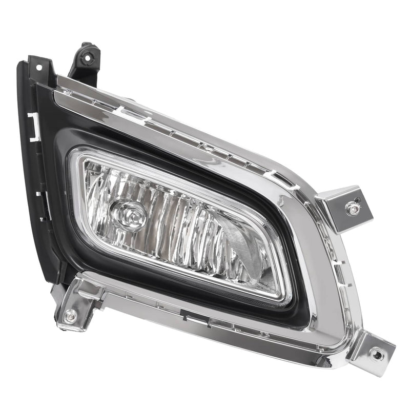 DURAFORCE Halogen Fog Lights with Bezel Chrome Trim for Kia Optima 2014 2015 RH LH Pair