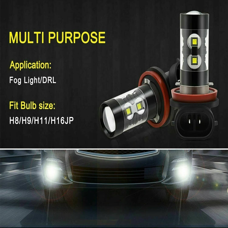 HID Headlight High-Low LED Fog Light Bulbs for BMW X5 2007-2015 White