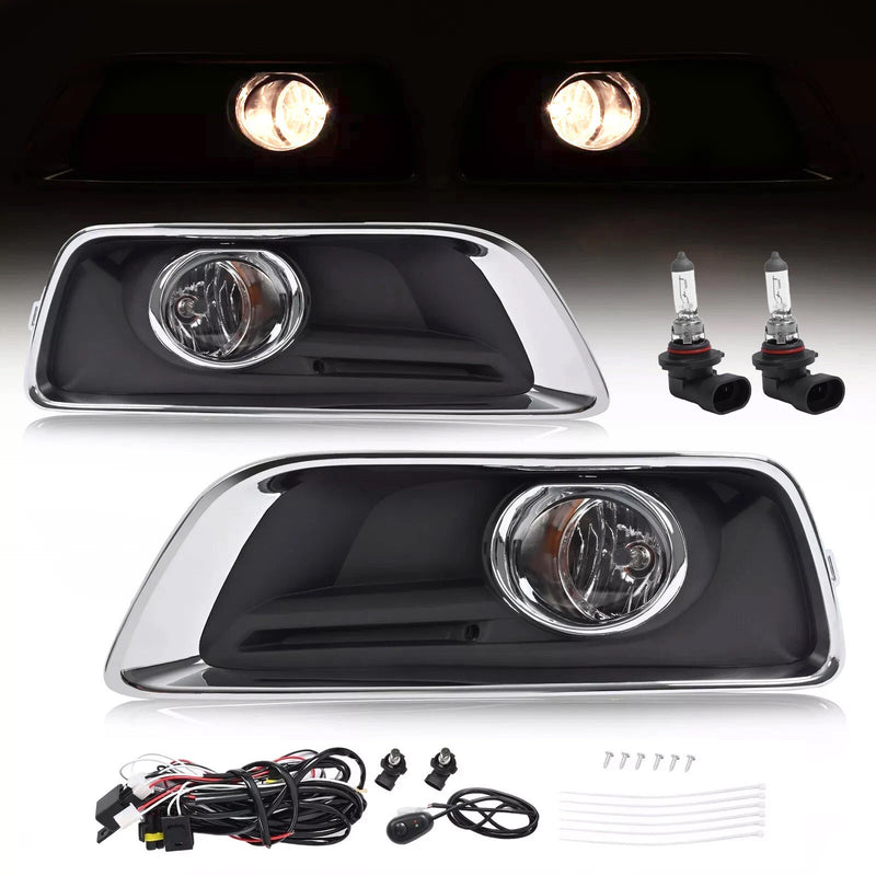 Fog Lights Bumper Lamps with Black Bezel Molding for Chevy Malibu 2013-2016