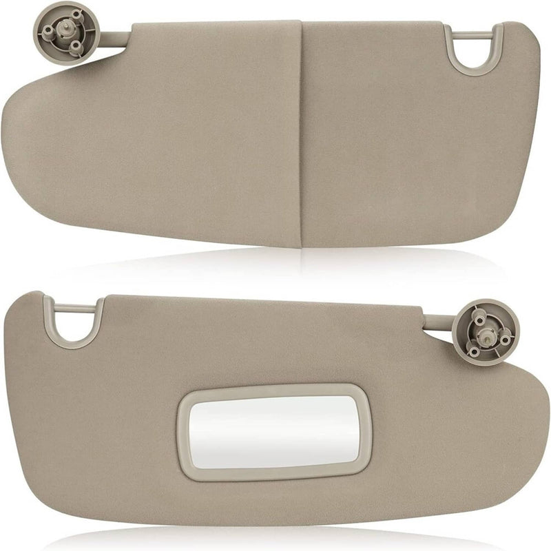 Sun Visor Set Left Right for 2002-2009 Dodge Ram 1500 2500 3500 Beige 2Pcs