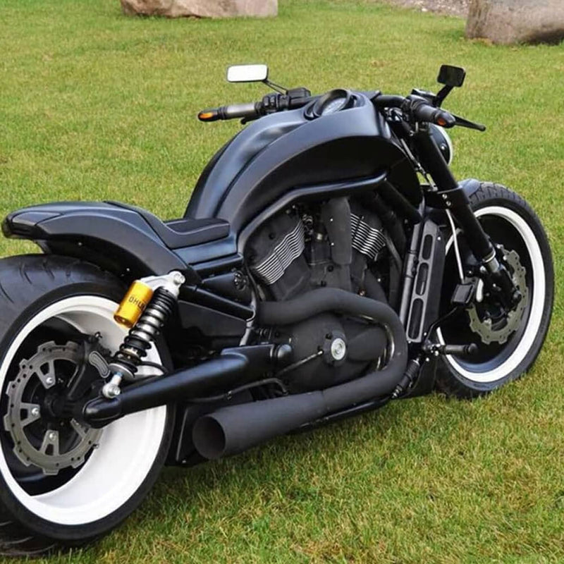 DURAFORCE Rectangle Rearview Mirrors for Harley Cruiser Bobber Chopper Softail