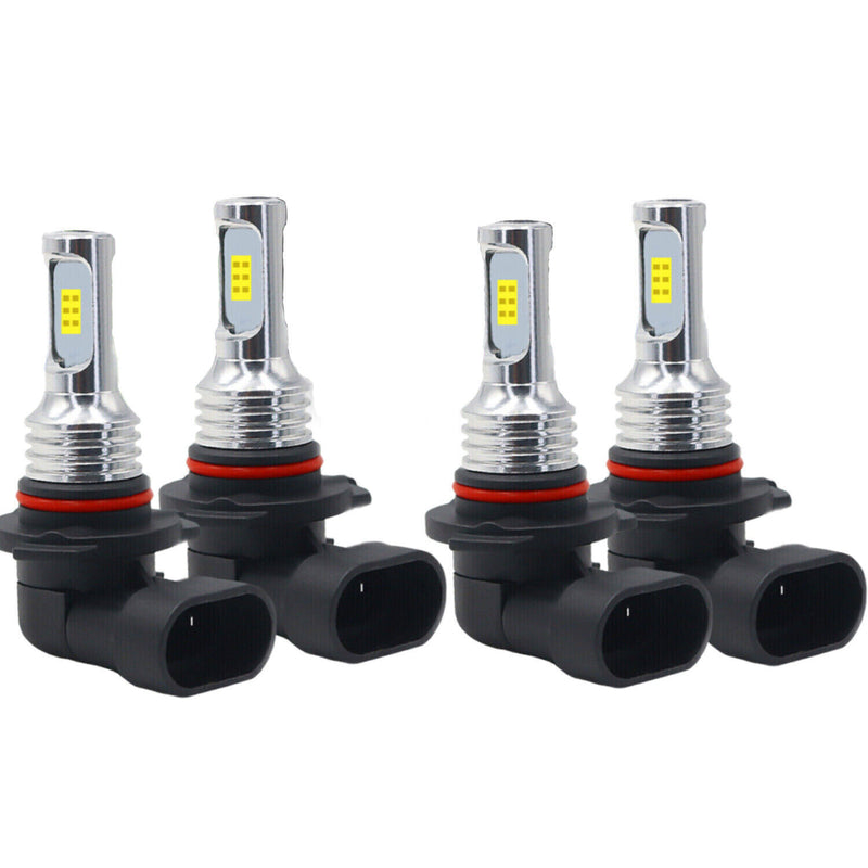 9005 9006 LED Headlights Kit Combo Bulbs 6500K High Low Beam Super White Bright