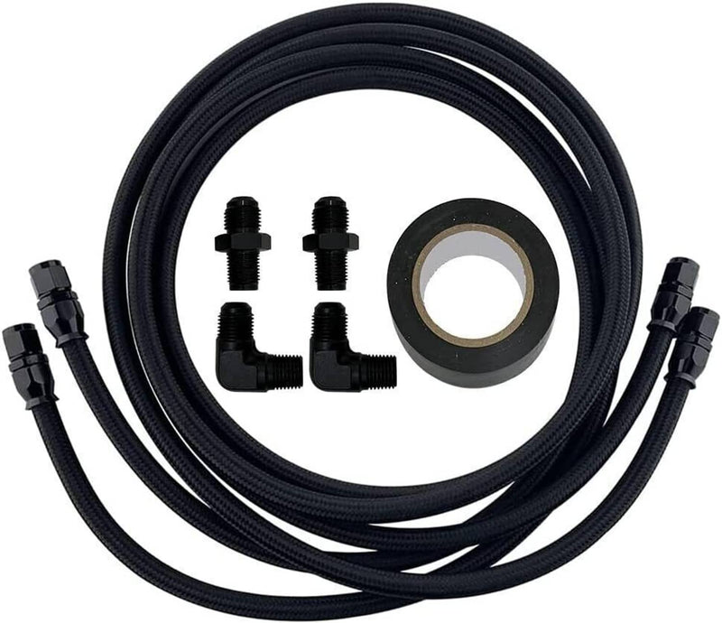 4L60E 4L65E TH350 TH400 Transmission Cooler 6AN Hose Line Kit for GM Automatic
