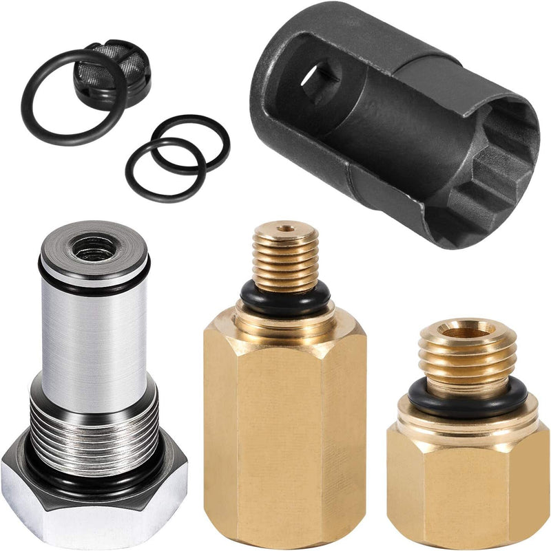 6.0 IPR Valve Socket Air Test Fitting Tool Fuel Rail Adapters for Ford 6.0L