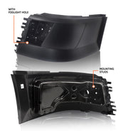 DURAFORCE ZZ2V00374 LH+RH Front Bumper End Cap Corner W/Fog Hole for Volvo VNL 04-18