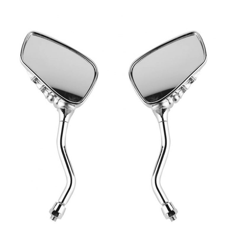 8mm 10mm Chrome Skull Hand Motorcycle Side Mirrors for Harley Honda Suzuki