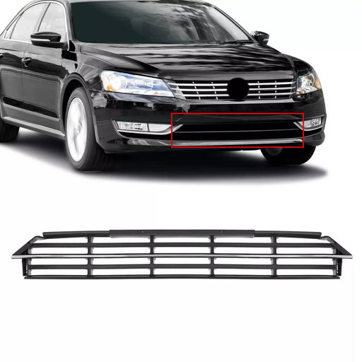 DURAFORCE Front Bumper Lower Grille for Volkswagen Passat 2012-2015 Linear Design