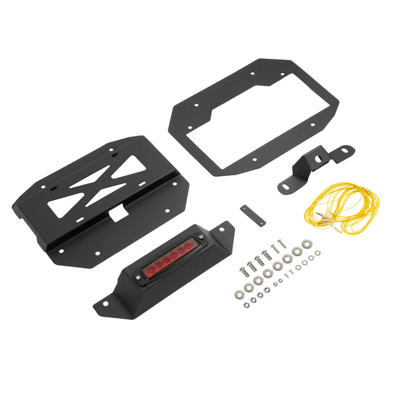 Spare Tire License Plate With Third Brake Light for Jeep Wrangler JK 2007-2018
