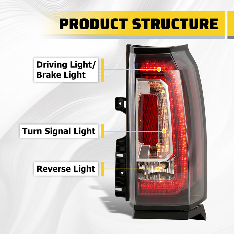 LED Tail Light Brake Lamp for GMC 2015-2016 2020 Yukon/Yukon XL Right Passenger