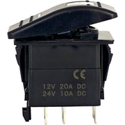 DURAFORCE 701/60004 12V 6 Pin Panel Rocker Switch for JCB 1400B 1550B 1600B 1700B 3C 3CX