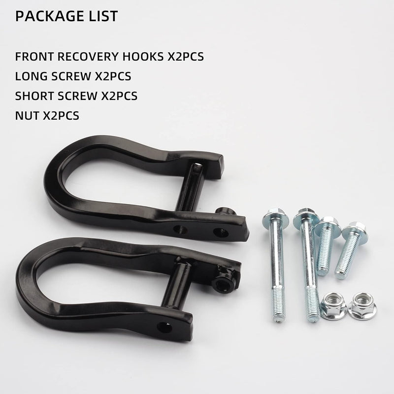 84072463 Pair Black Tow Hooks for Chevrolet GMC Silverado Sierra 1500 2007-2019
