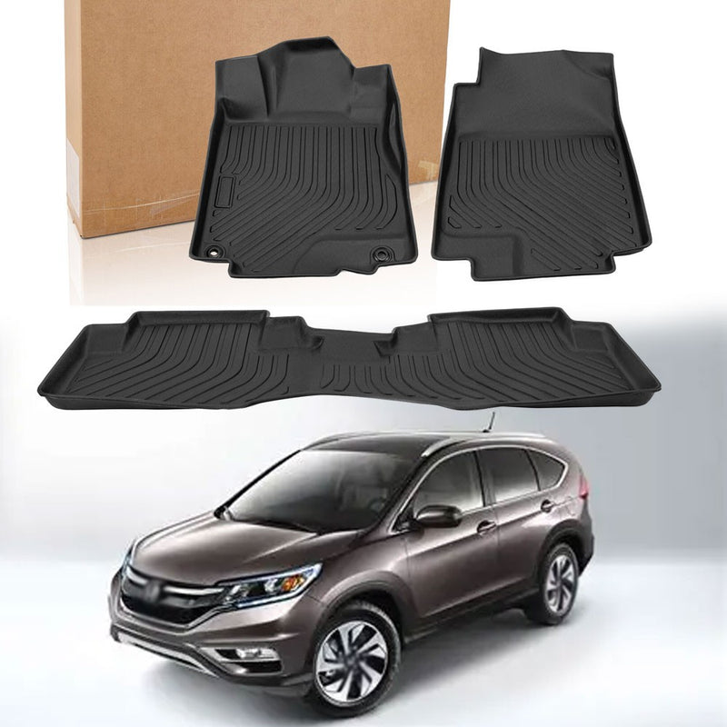 All Weather Floor Mats for Honda CR-V 2012-2016 Heavy Duty 3Pcs Set