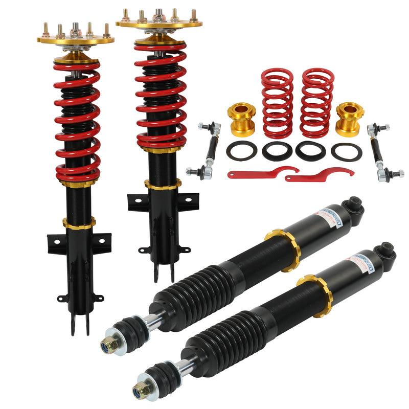4X Front Rear Coilovers Struts Absorber Adj Height for Ford Mustang 2005-2014