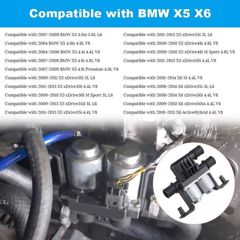 64116910544 Heater Control Water Valve for 2003-2017 BMW X5 X6 E53 E70 E71