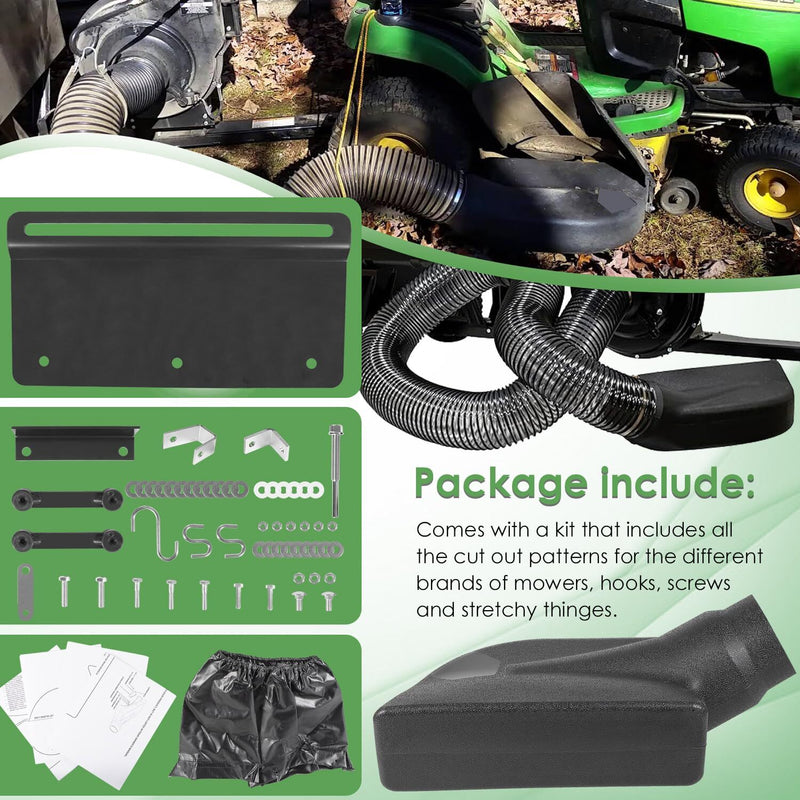 62468 Adapter Mow-N-Vac Kit Universal Deck Boot Chute Leaf Vacuum Bagger